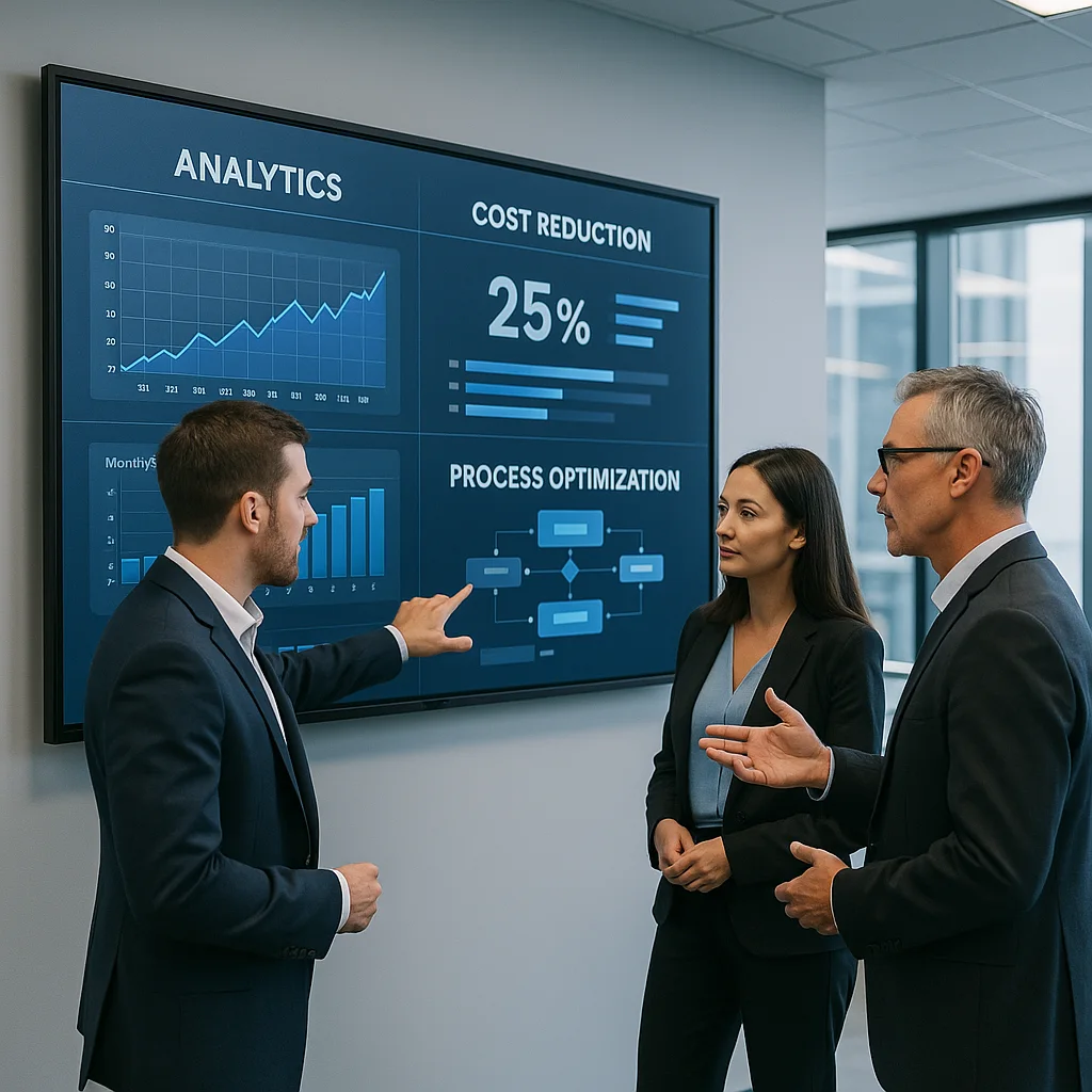 Data analytics dashboard on a laptop screen